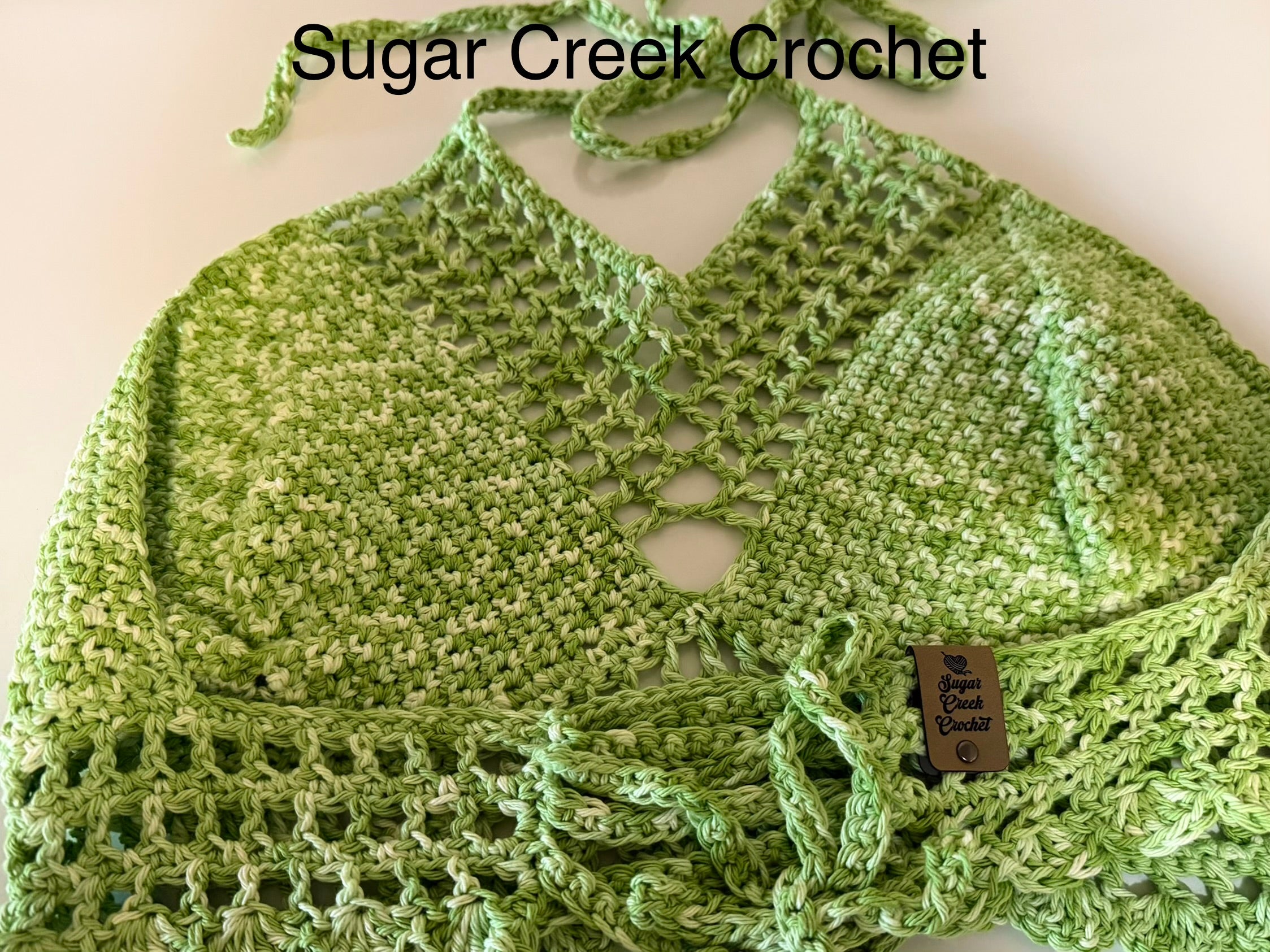 Green Caged Halter Top